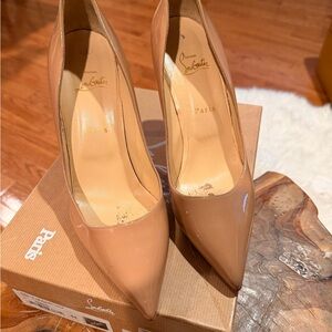Christian Louboutin Pigalle 100 Patent Calf Nude